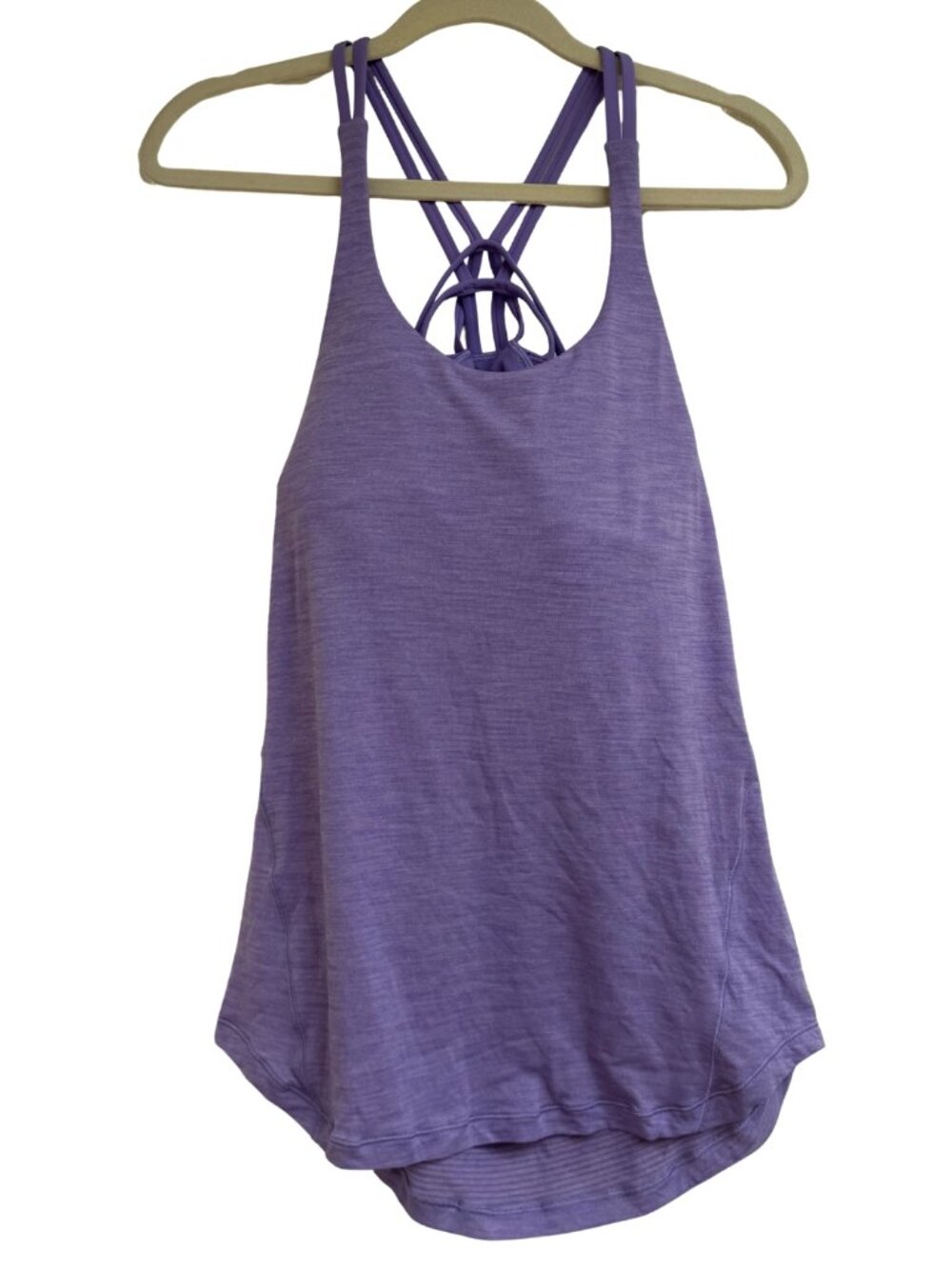 Lululemon No Limits Tank Purple Strappy Built In Bra 6